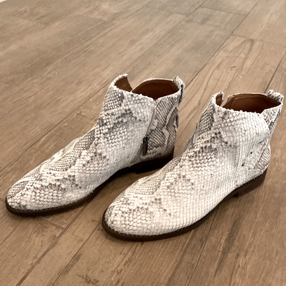 Franco Sarto  Brand New Snake Skin Leather Booties